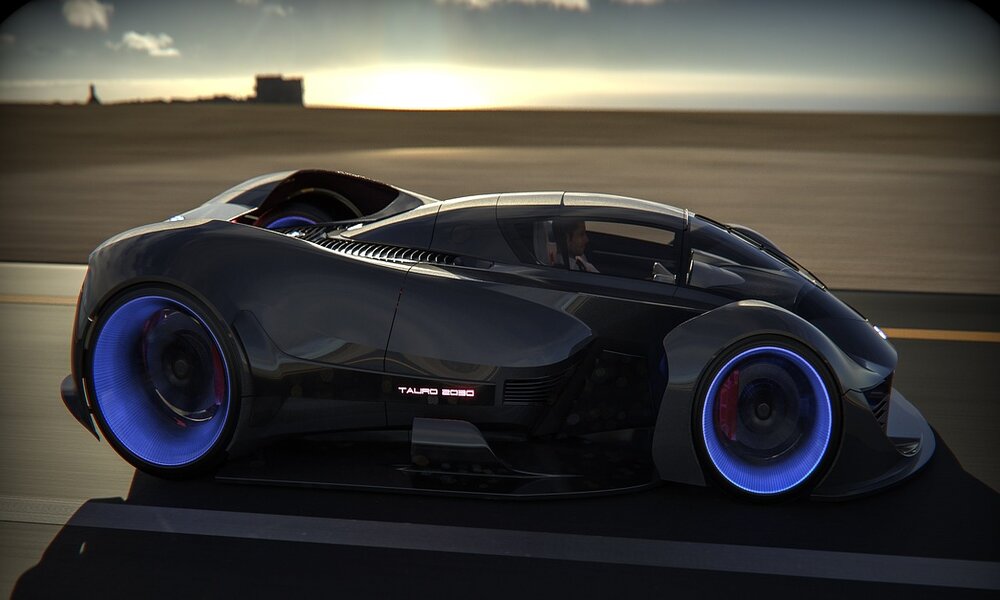 an ultra modern concept car